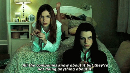 Two Girls On Bed All Companies Know But Not Doing Anything GIF