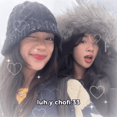 Two Girls Posing For Picture GIF