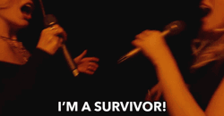 Two Girls Singing Im A Survivor GIF