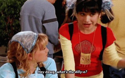 Two Girls Talking Hey Dawg What's The Dilly-O GIF