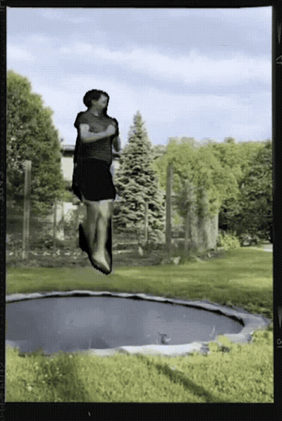 Two Girls Walking In Park With Hysteria Sweatshirt GIF