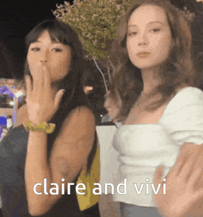 Two Girls With Claire And Vivi GIF