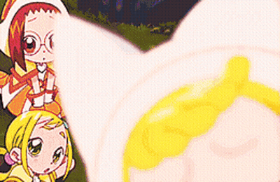 Two Girls With Glowing Object Behind Them GIF