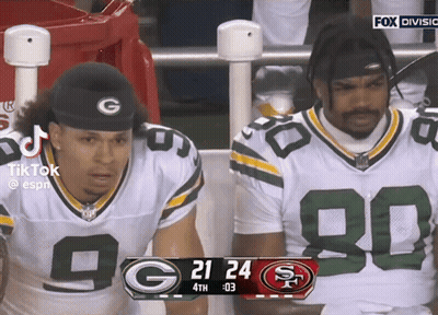 Two Green Bay Packers Players Watching Game On ESPN GIF