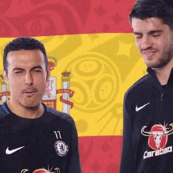 Two Guy Saying Support Spain GIF