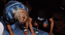 Two Guys Bow Not Worthy GIF