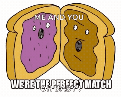 Two Halves Of Toast Saying Me And You Were The Perfect Match Oh Baby GIF