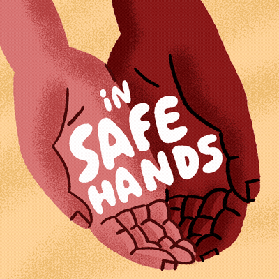 Two Hands Holding Each Other In Safe Hands GIF
