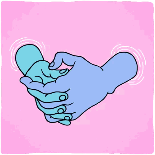Two Hands Holding Each Other Sticker