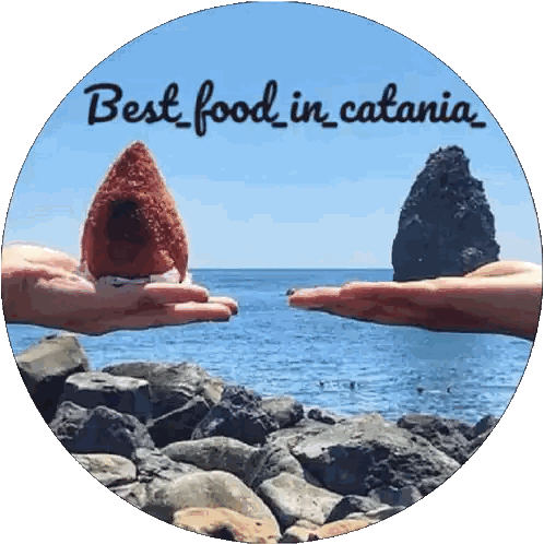 Two Hands Holding Food Best Food In Catania Sticker