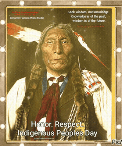 Two Hands Holding Globe Saying Happy Indigenous