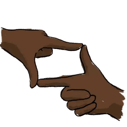 Two Hands Making Frame Sticker