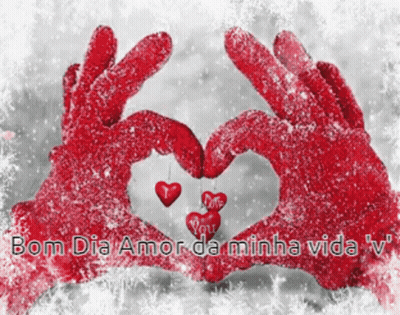 Two Hands Making Heart From Dia Amor Da Minha Vida GIF