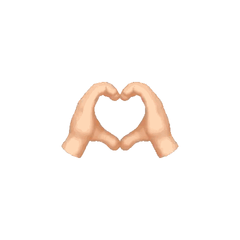Two Hands Making Heart Shape Sticker