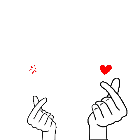 Two Hands Making Heart Sign Sticker