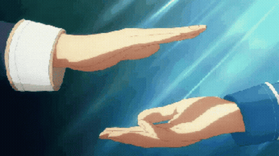 Two Hands Reaching Out Pixel Art GIF