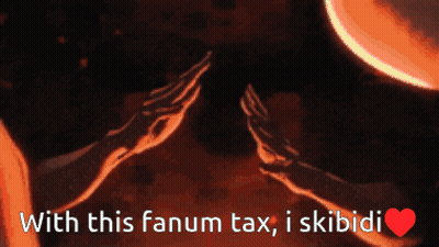 Two Hands With Fanum Tax I Skibidi GIF