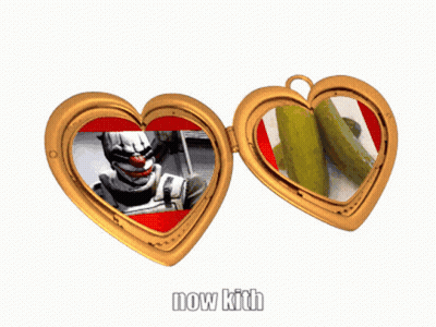 Two Heart Mirrors With Girl And Boy And Now Kith GIF