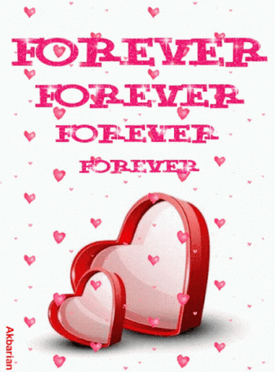 Two Hearts Saying Forever GIF