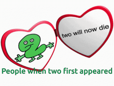 Two Hearts With One That Says Two Will Now Die On It GIF