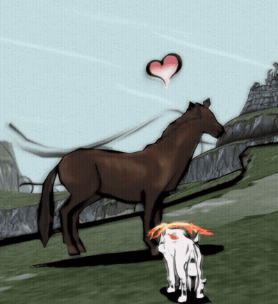 Two Horses With Heart GIF
