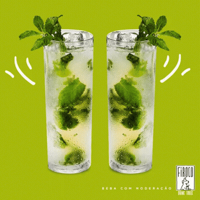 Two Iced Mint Drinks GIF