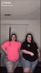 Two Lady Fat People Dances GIF