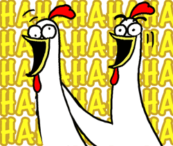 Two Laughing Chicken Bro GIF