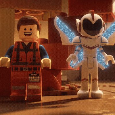 Two Lego Figures One Wearing Engineer Vest GIF