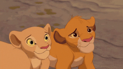 Two Lion King Cubs Smiling At Camera GIF