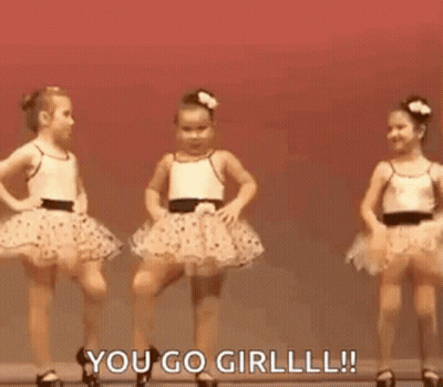Two Little Girls Dancing One Saying You Go Girllll GIF
