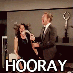 Two Lovely Couple Hip Hip Hooray GIF