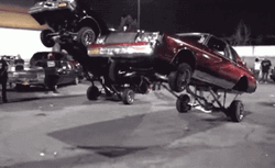 Two Lowrider Cars GIF