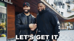 Two Man Doing Lets Get It Gesture GIF