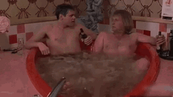 Two Man Talking In Hot Tub GIF