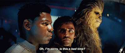 Two Men And A Chewbacca Are Standing Next To Each Other And One Of Them Is Saying Oh I 'M Sorry GIF