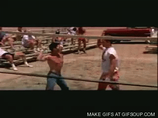 Two Men Are Fighting In A Boxing Ring And The Words Make Gifs At Gifsoup.com Are On The Bottom Of The Screen GIF
