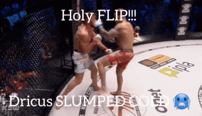 Two Men Are Fighting In A Ring With The Words Holy Flip Written On The Bottom GIF