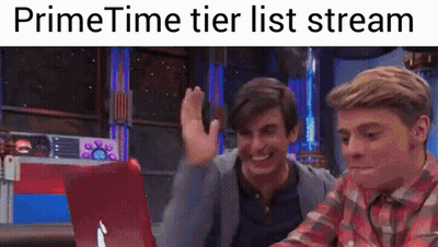 Two Men Are Sitting In Front Of A Laptop With The Words Primetime Tier List Stream On The Bottom GIF