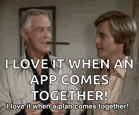 Two Men Are Standing Next To Each Other And One Is Smoking A Cigar . GIF