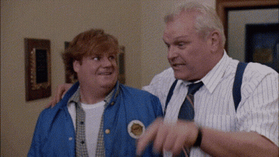 Two Men Are Standing Next To Each Other And One Of Them Has A Patch On His Jacket That Says ' A ' On It . GIF
