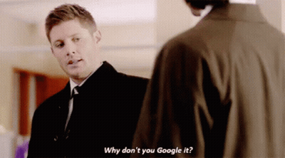 Two Men Are Standing Next To Each Other And One Of Them Is Asking The Other Why Don 'T You Google It . GIF