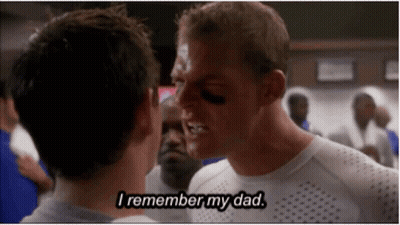 Two Men Are Standing Next To Each Other And One Of Them Is Saying I Remember My Dad GIF