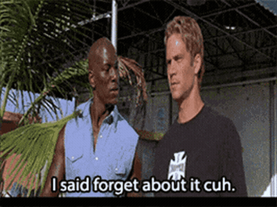 Two Men Are Standing Next To Each Other And One Of Them Is Saying I Said Forget About It Cuh GIF