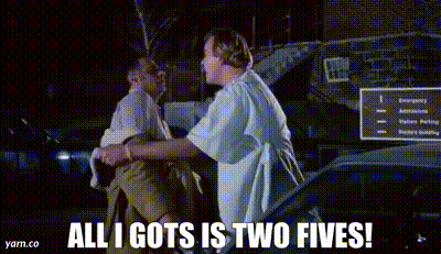 Two Men Are Standing Next To Each Other In Front Of A Car And One Of Them Is Holding Another Man . GIF