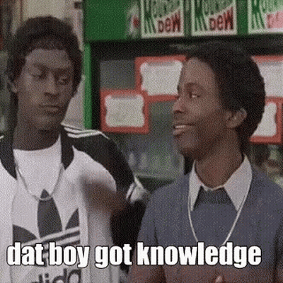 Two Men Are Standing Next To Each Other In Front Of A Soda Fountain . GIF