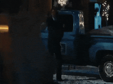 Two Men Are Standing Next To Each Other With Their Mouths Wide Open GIF