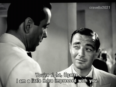 Two Men Are Talking And One Of Them Says " You 'Re Right Ugarte I Am A Little More Impressed With You .. " GIF