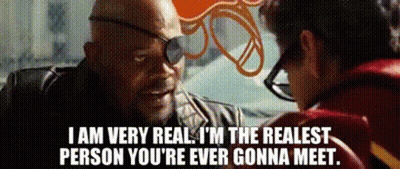 Two Men Are Talking To Each Other And One Of Them Is Saying `` I Am Very Real . `` GIF