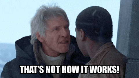 Two Men Are Talking To Each Other And One Of Them Says That 'S Not How It Works GIF